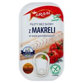 GRAAL Filety bez skóry z makreli w sosie pomidorowym 110 g