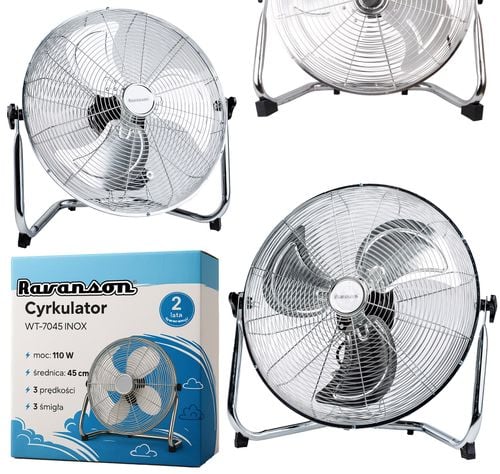 wentylator podłogowy ravanson wt-7045 inox na Arena.pl