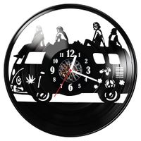 Zegar ścienny z płyty winylowej Hipisi 205.14