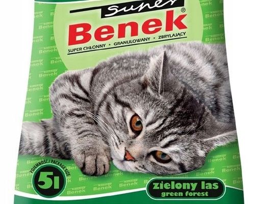 SUPER BENEK STANDARD LINE BENTONITOWY ŻWIREK DLA KOTA ZIELONY LAS 25L Litr na Arena.pl