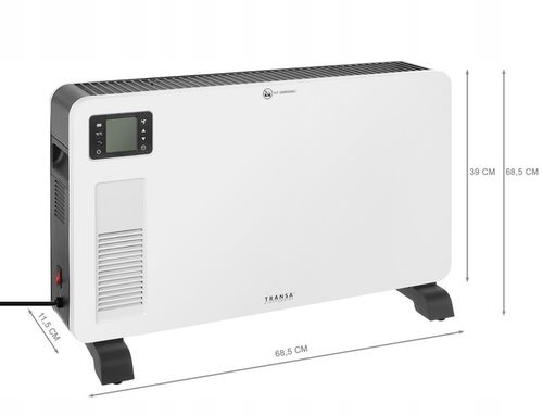 Grzejnik elektryczny Konwektorowy DOTYKOWY PANEL LCD TERMOSTAT PILOT na Arena.pl