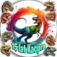 OPŁATEK NA TORT 20CM - DINOZAUR DINO DEKORACJA URODZINOWA + IMIĘ 15CM 18CM