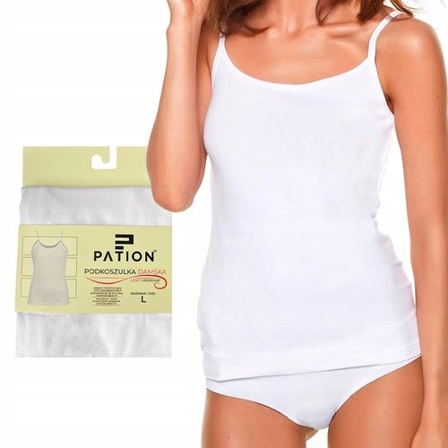 PODKOSZULEK na wąskich ramiączkach damski GŁADKI BAWEŁNIANY - M na Arena.pl