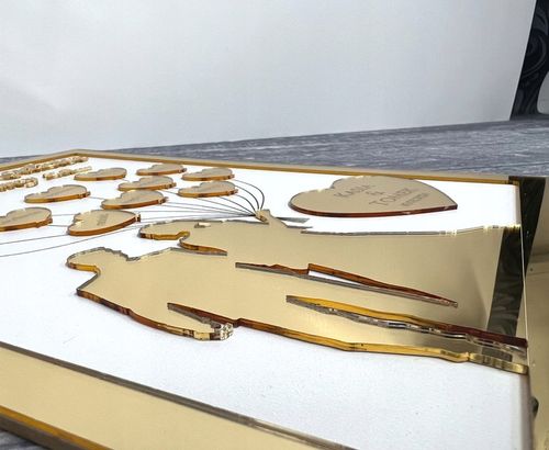 Podziękowania dla Rodziców Dziadków Chrzestnych obraz 3D ZŁOTY Para Młoda na Arena.pl