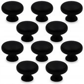 10x GAŁKA MEBLOWA CZARNA GAŁKA DO MEBLI GAŁKA DO SZAFKI KUCHENNEJ