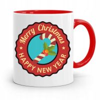 Kubek Czerwony Świąteczny Pod Choinkę Na Mikołaja Z Nadrukiem Ze Zdjęciem