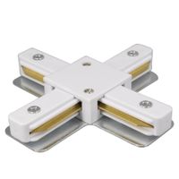 Krzyżowy ŁĄCZNIK VISION KX1W do 1-fazowego systemu szynowego biały