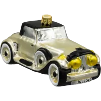 Bombka choinkowa szklana: Retro samochód: beżowy
