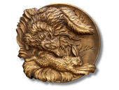 Drewniana ozdoba łowiecka płaskorzeźba wyjątkowy upominek dla myśliwego dąb