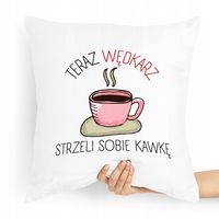 Poduszka Prezent Dla Wędkarza Strzeli Sobie Kawkę Z Nadrukiem Ze Zdjęciem