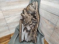 Drewniany obraz Wilk las bór księżyc myśliwski Wilczur łowczy prezent 60 cm