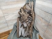 Drewniany obraz Wilk las bór księżyc myśliwski Wilczur łowczy prezent 60 cm