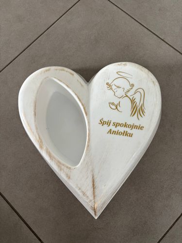 SERCE na grób dziecka Anioł Doniczka wiązanka stroik na cmentarz Aniołek na Arena.pl