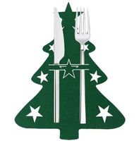 BQ86 KIESZONKI NA SZTUĆCE 6SZT CHOINKA ZIELONA