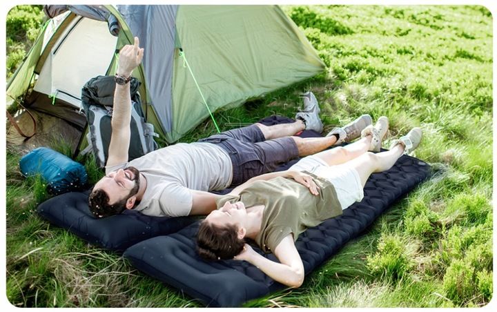 Materac Dmuchany Turystyczny Ultralekki Trekingowy Do Namiotu Wodoodporny zdjęcie 2