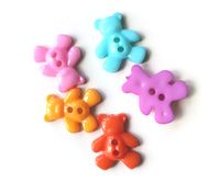 Guziki Misie miś 18x16 mm 2 otwory mix kolor 5 szt