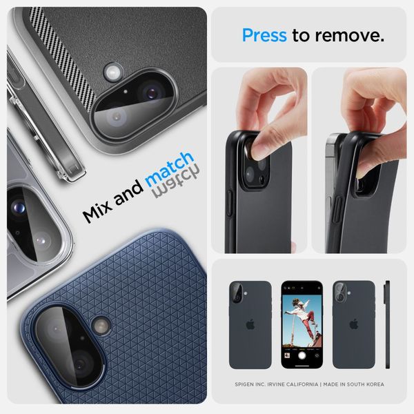 osłona aparatu spigen optik glas.tr camera protector 2-pack iphone 16 zdjęcie 14