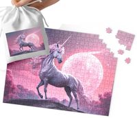 PUZZLE TRADYCYJNE - JEDNOROŻEC WZORY DLA DZIEWCZYNKI 70el + WORECZEK