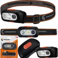 Latarka czołowa LED VERGIONIC z czujnikiem ruchu USB wodoodporna