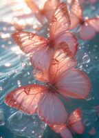 Plakat 13x18cm Świetliste Motyle