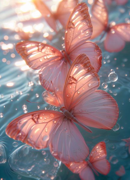 Plakat 13x18cm Świetliste Motyle zdjęcie 1