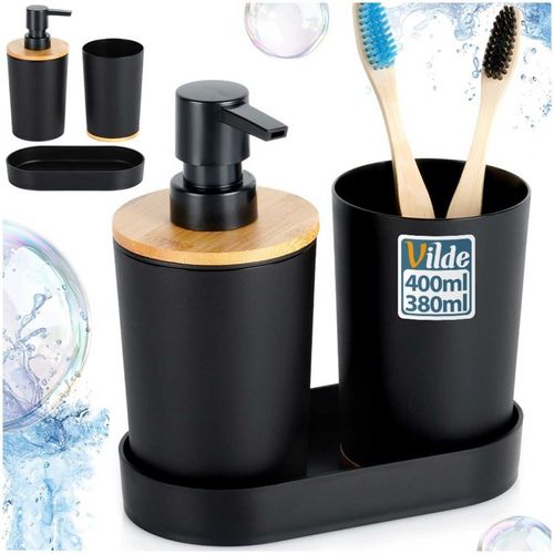 zestaw łazienkowy dozownik mydła i kubek 567019 czarny na Arena.pl
