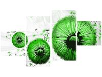 90CM 160 OBRAZ 4 ELEM ZIELONE DMUCHAWCE ŚCIENNY