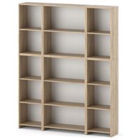 Regał Na Książki 150cm Półki Segregatory Biuro Salon Sypialnia Dąb Sonoma