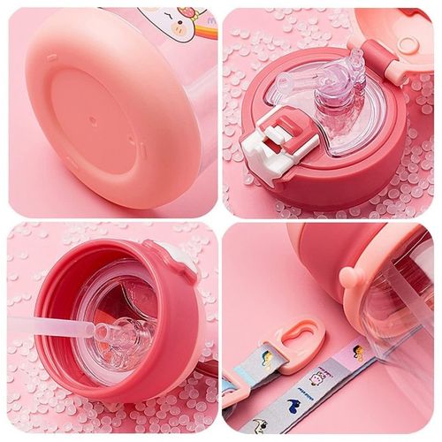 Butelka na wodę Bidon dziecięcy ze słomką 600 ML BD30FIO na Arena.pl