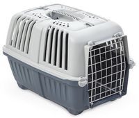 Transporter dla małych zwierząt Yarro Pratiko metalowe drzwi Niebieskoszary