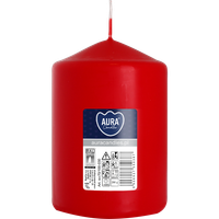 Świeca pieńkowa walec BISPOL Aura sw70/100-030 (czerwona) ~44h
