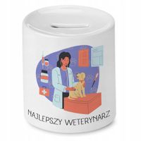 Skarbonka Dla Weterynarza Najlepszy Weterynarz Z Nadrukiem Ze Zdjęciem
