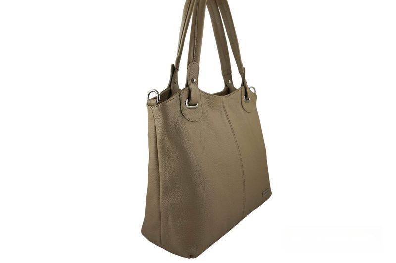 Codzienna duża torebka damska - Beżowa zdjęcie 2
