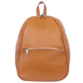 VERA PELLE plecak damski skórzany elegancki klasyczny V565 camel
