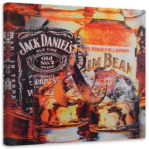 Obraz na płótnie, Dwa drinki Whisky 40x40 na Arena.pl