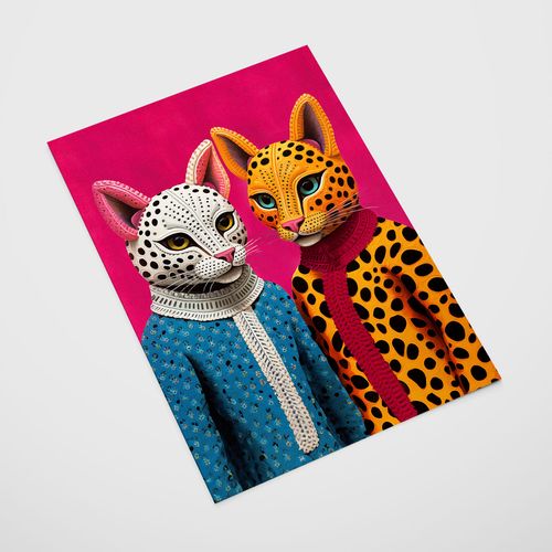 Plakat portret koty 29,7x42 cm A3 na Arena.pl