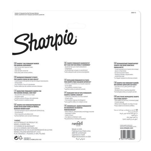 ZESTAW MARKERY 24K SHARPIE FINE ELECTRO POP na Arena.pl