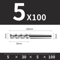 Frez Trzpieniowy VHM 3-Ostrzowy Rozmiar: Ø5x30x5Dx100L