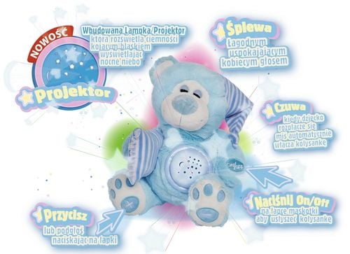 MIŚ ŚPIOSZEK Z PROJEKTOREM BEŻOWY ŚPIEWA KOŁYSANKI ŚLICZNY na Arena.pl