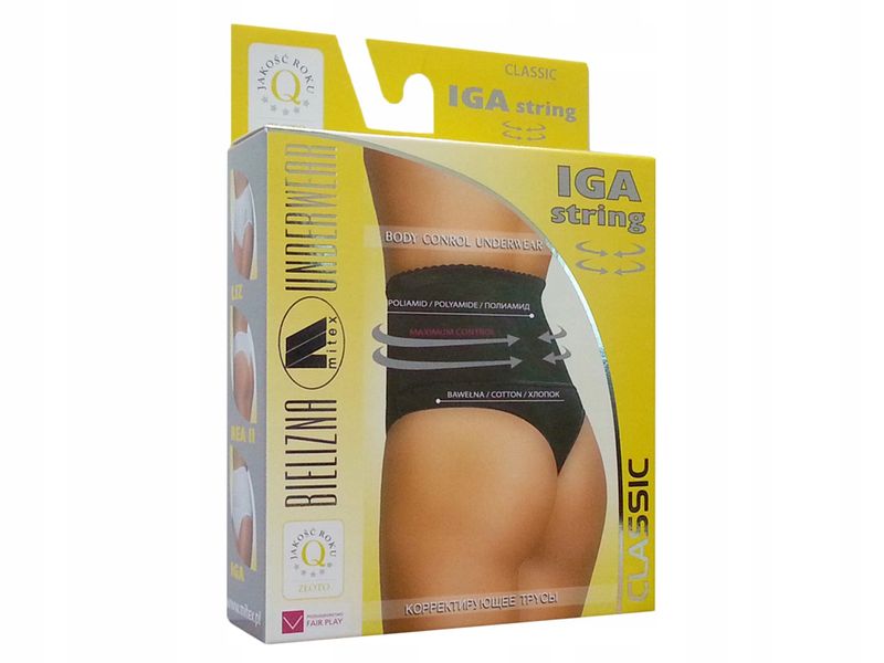 MITEX IGA STRINGI WYSZCZUPLAJĄCE CZARNE XL zdjęcie 5