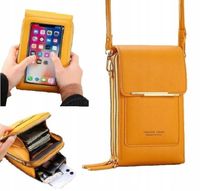 TOREBKA MINI KOPERTÓWKA PORTFEL NA TELEFON ŻÓŁTA