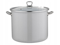 Garnek emaliowany wysoki Emalia Pleszew 28 cm 14L szary indukcja gaz