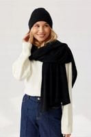 Czapka unisex Ander beanie zimowa damska męska wełna merino NAOMI BLACK 58