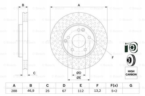 TARCZA HAM PRZOD 288X25 V BOSCH na Arena.pl