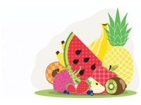 60X40CM KOLOROWE OWOCE OBRAZ