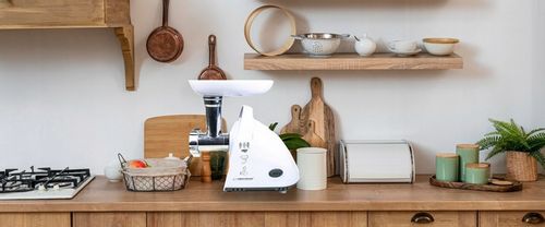 ELEKTRYCZNA MASZYNKA DO MIELENIA MIĘSA MOCNA 2000W 3 SITA DYSZA DO KIEŁBASY na Arena.pl