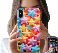 ETUI DO IPHONE XS MAX - KOLOROWE GWIAZDKI GWIAZDA FUTERAŁ +FOLIA
