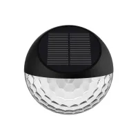 Lampa ścienna solarna LED RGB czarna do efektownego oświetlenia zewnętrznego