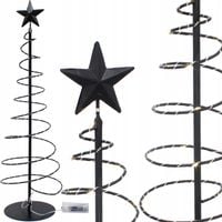 METALOWA CHOINKA CZARNA wys. 60 CM LED NA BATERIE