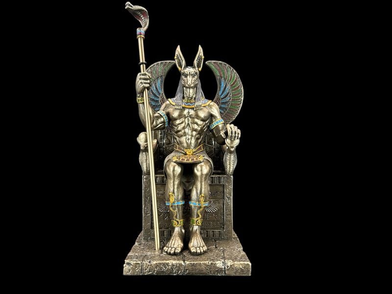 EGIPSKI BÓG ANUBIS NA TRONIE VERONESE (WU76733A4) zdjęcie 1